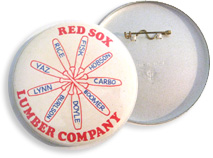 Vintage 1975 Red Sox Lumber Company Team Button