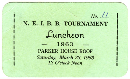 N.E.I.B.B. TOURNAMENT 1963 #