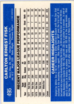 DONRUSS 1982 ##495