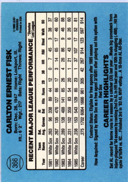 DONRUSS 1986 ##366