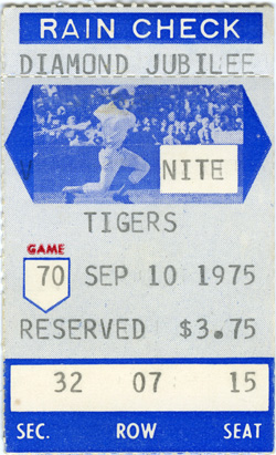 Game #400 (Sep 10, 1975)