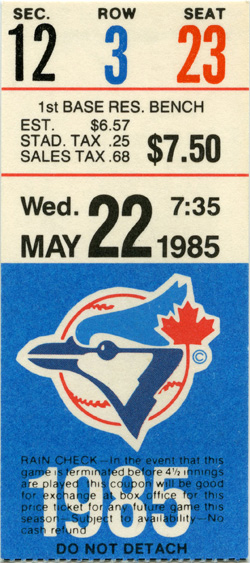 Game #1581 (May 22, 1985)