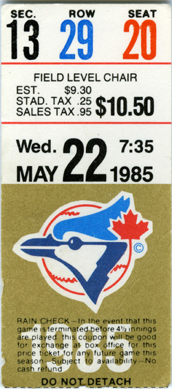 Game #1581 (May 22, 1985)