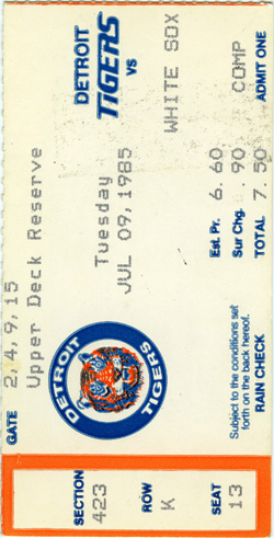 Game #1621 (Jul 9, 1985)