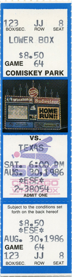 Game #1812 (Aug 30, 1986)